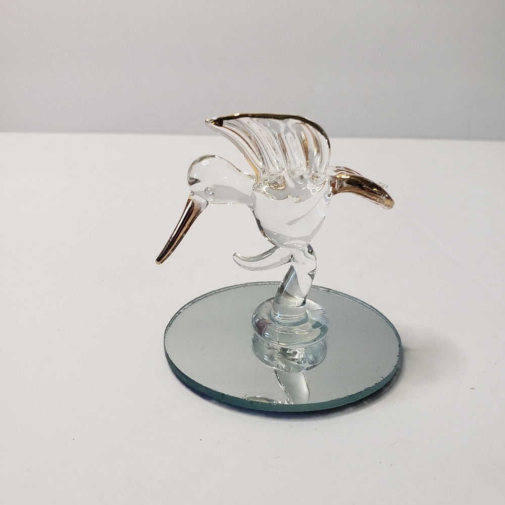 Glass Baron Hummingbird handcrafted glass figurine vintage collection. 112